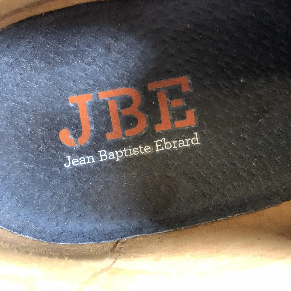JBE Jean Baptiste Ebrard Shoes Mens Size 11-11.5 Brown Leather Wingtip Brogue